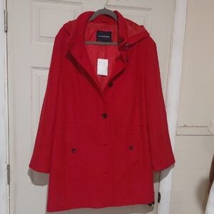 Lands' End Red Women's Trench Coat